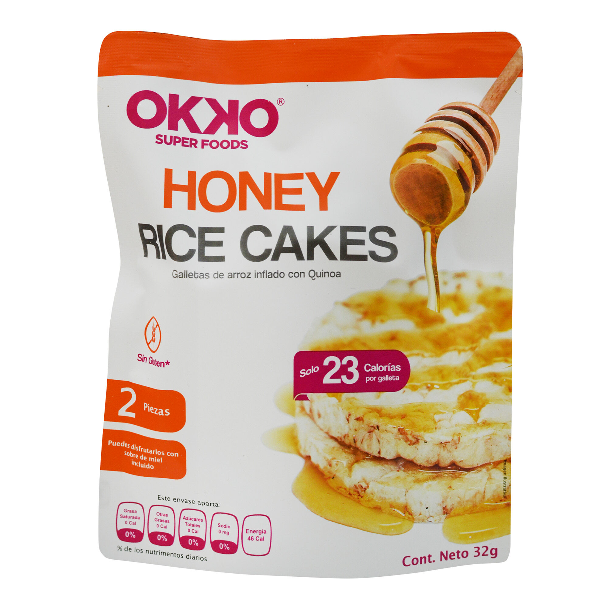 Honey Rice Cakes Okko 32.0 Gr