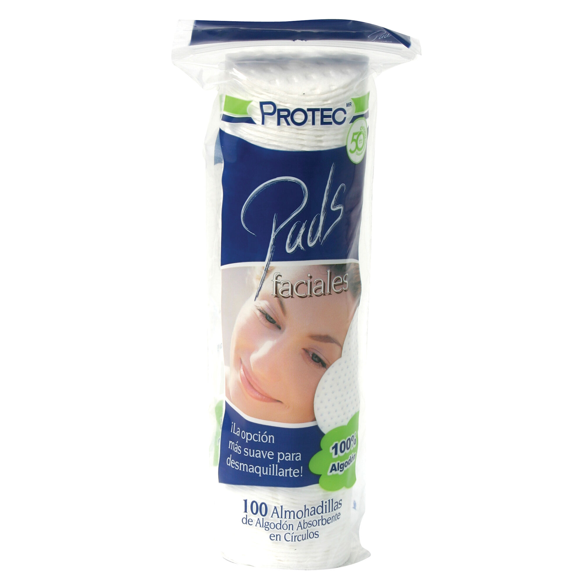 Pads Facial Redondo Protec 100.0 Pza