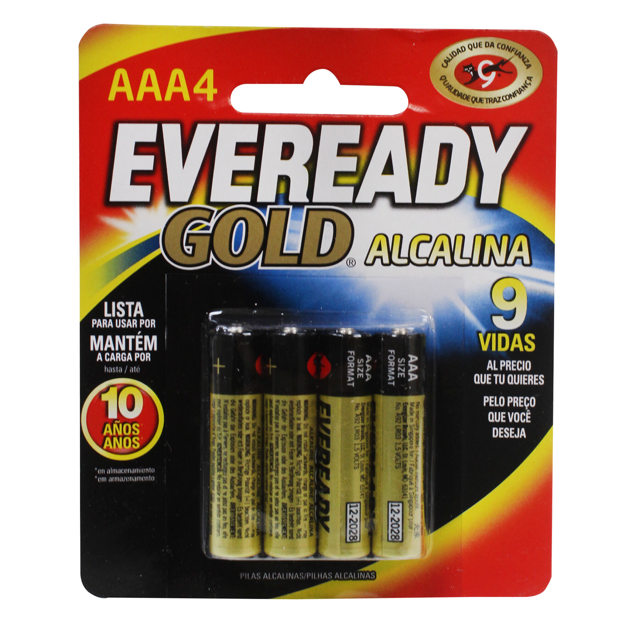 Pilas Aaa Bp4 Eveready Gold 4.0 Pza