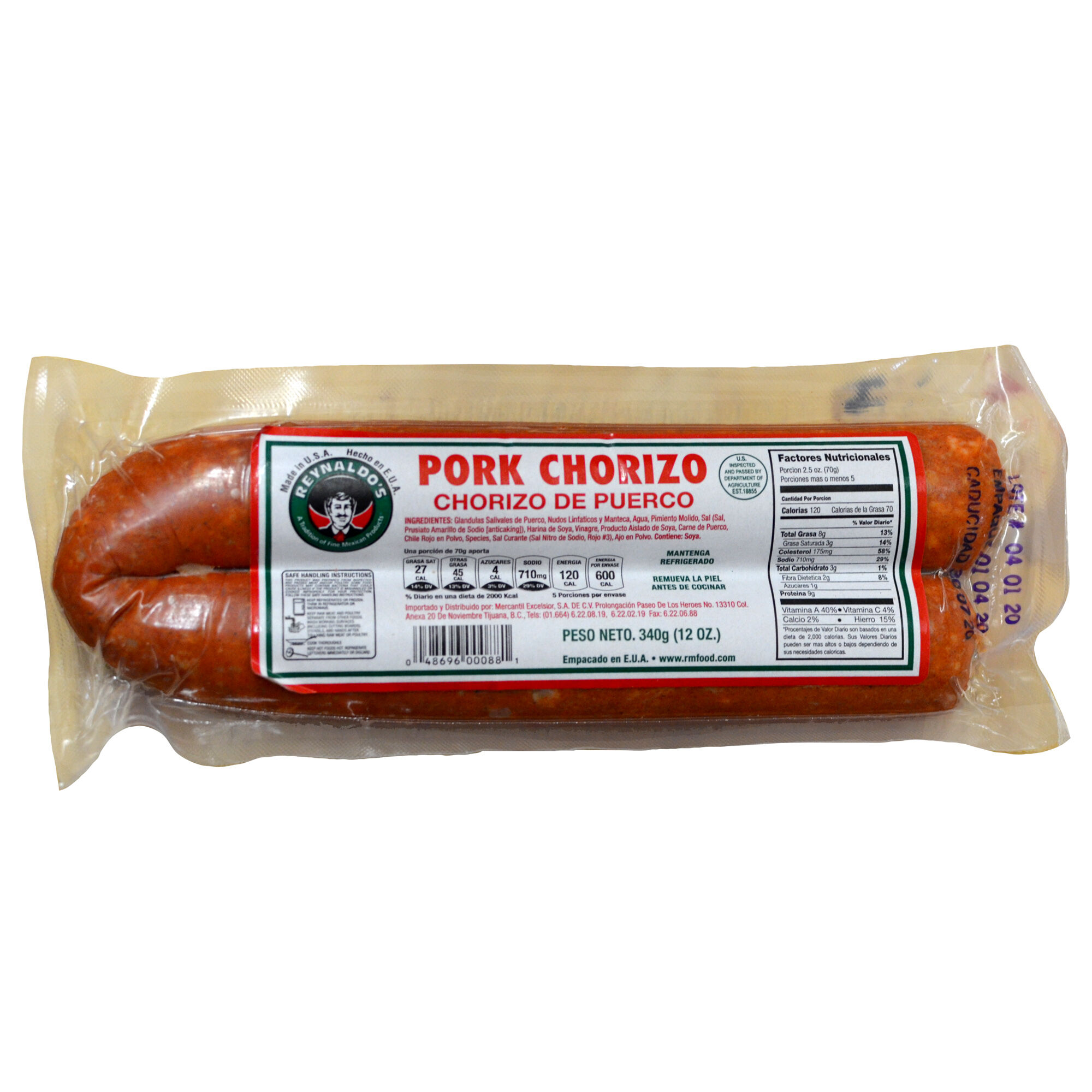 Chorizo Puerco Reynaldos 12.0 Oz