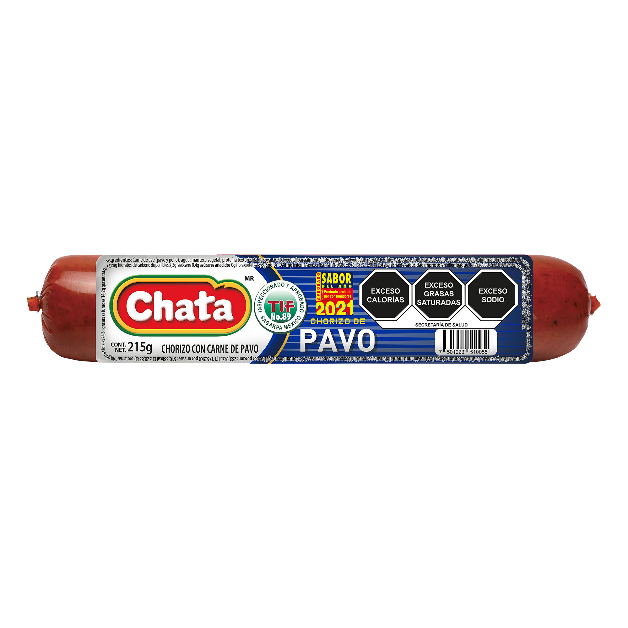 Chorizo De Pavo Chata 215.0 Gr