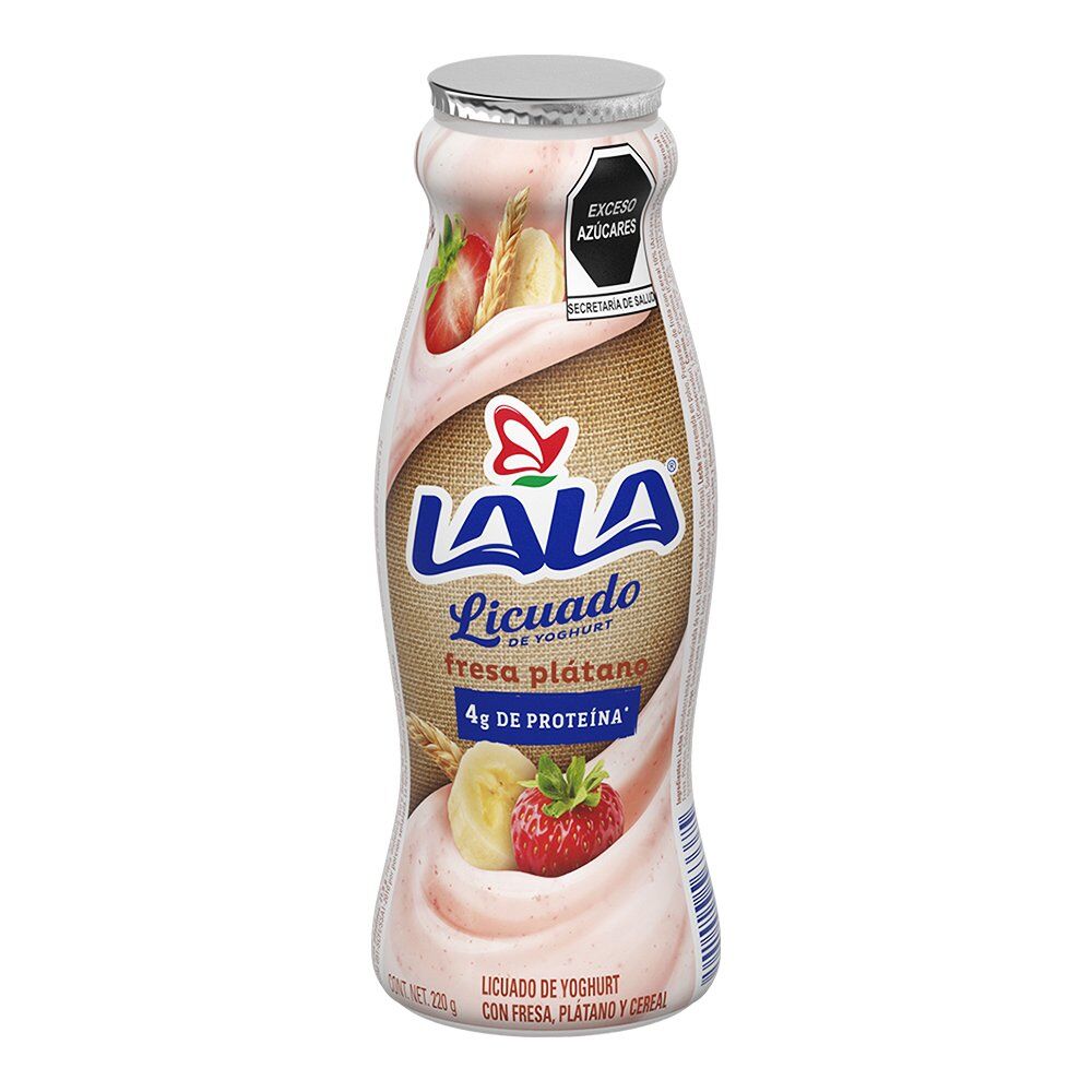 Yoghurt Licuado Fresa Platano Lala 220.0 Gr