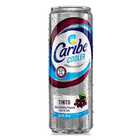 Caribe Cooler Lata Slim Tinto Caribe Cooler 355 Ml