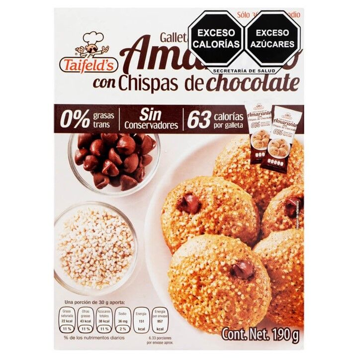 Galletas Integrales Amarato Con Chocolate Taifelds 190.0