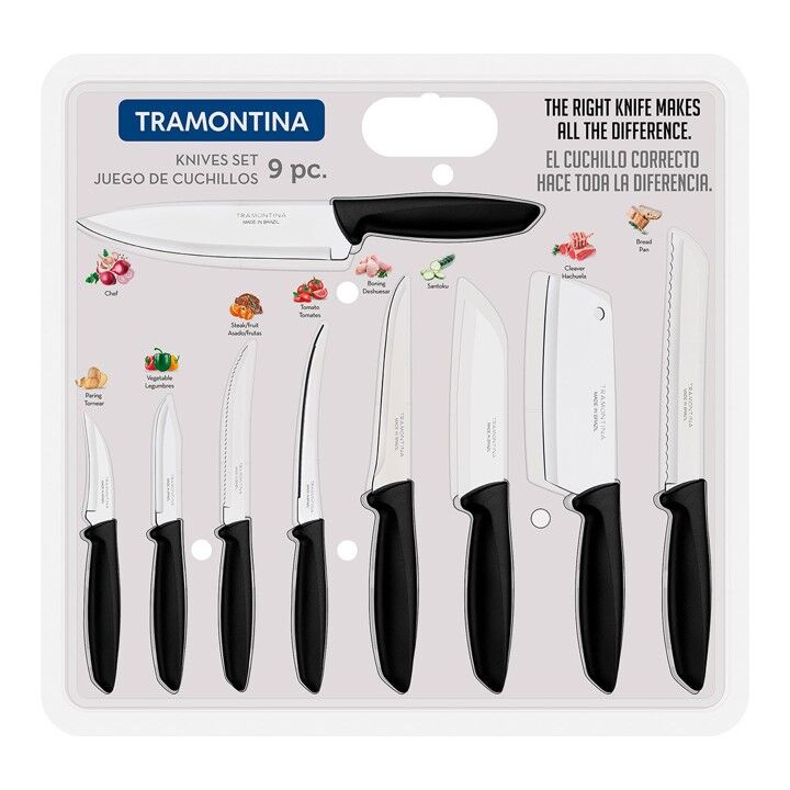 Juego Cuchillos Tramontina 9 0 Pza