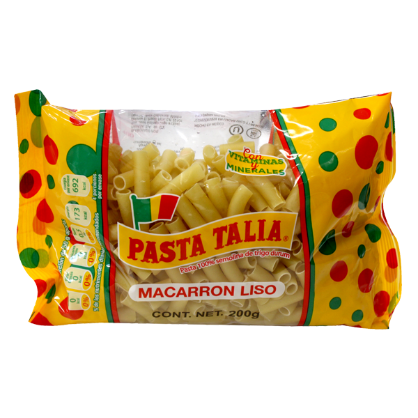 Pasta Macarron Corto Liso Talia 200 G