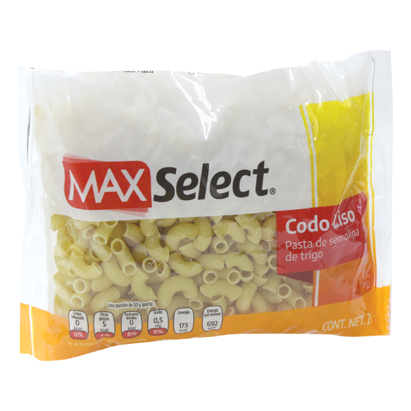 Pasta Codo Liso Max Select 200 0 Gr