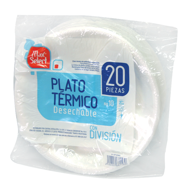 Plato Foam Grande Con Division 10 Max Select 20.0 Pza