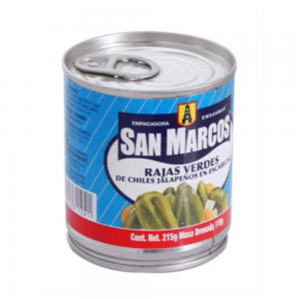 Chile Rajas En Escabeche San Marcos 215 Gr