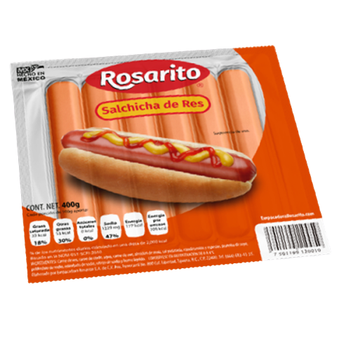 Salchicha Res Rosarito 400.0 Gr