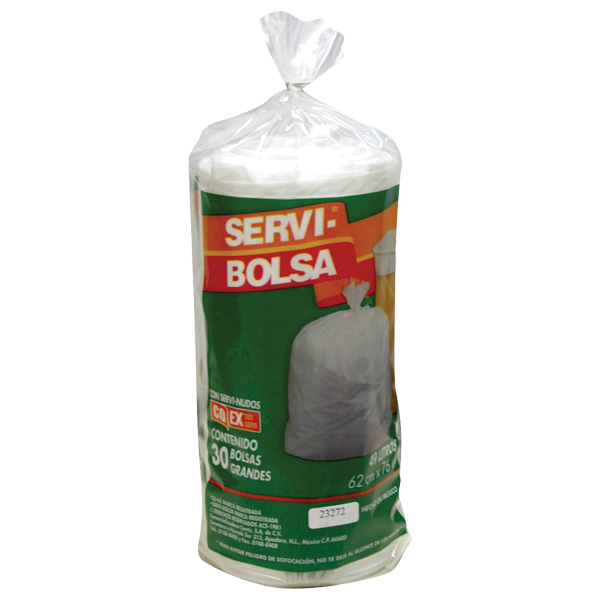 Bolsa Basura Rollo Grande 62x76 Servi Bolsa 25.0 Pza