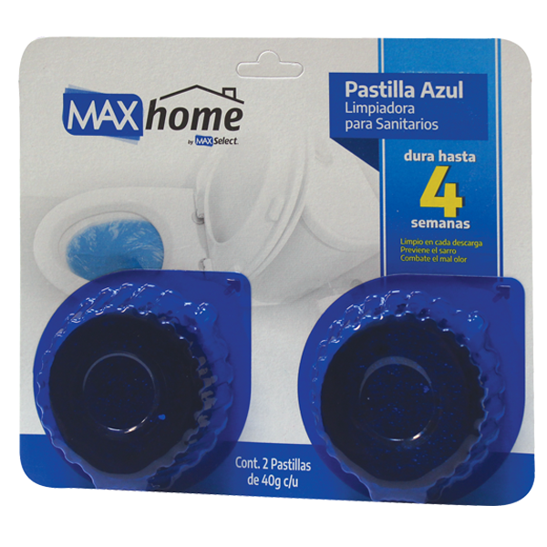 Pastilla Sanitaria Azul 2 Pack Max Home 80.0 Gr