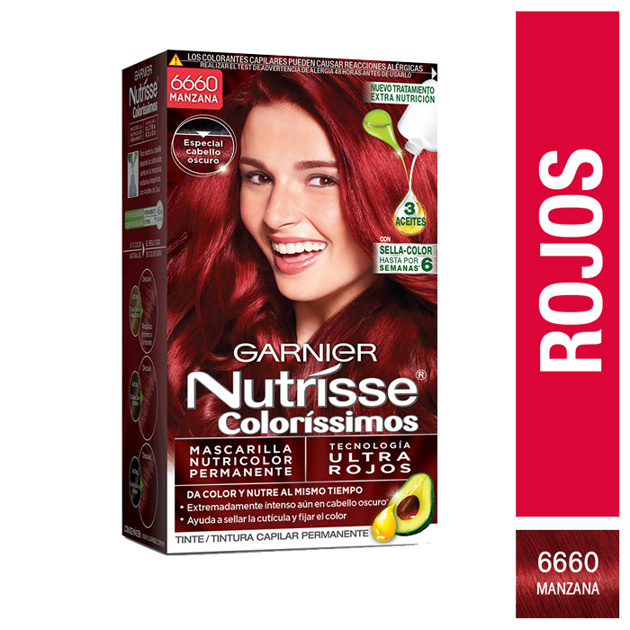 Tinte Cabello Manzana #6660 Nutrisse 1.0 Pza