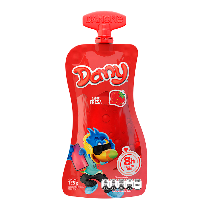 Gelatina Pouch Fresa Dany 125.0 Gr