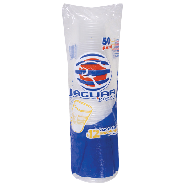 Vaso De Plastico Transparente 12 Jaguar 50 Pza