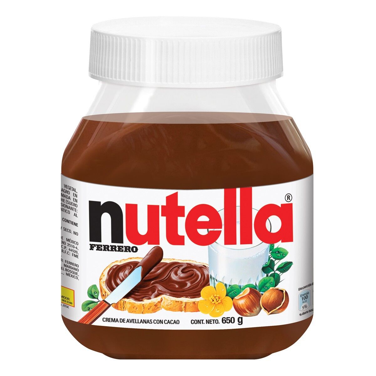 Crema Avellanas Con Cacao Nutella 650 0 Gr