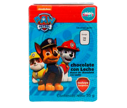 Huevito De Chocolate Paw Patrol Sweet 20.0 Gr