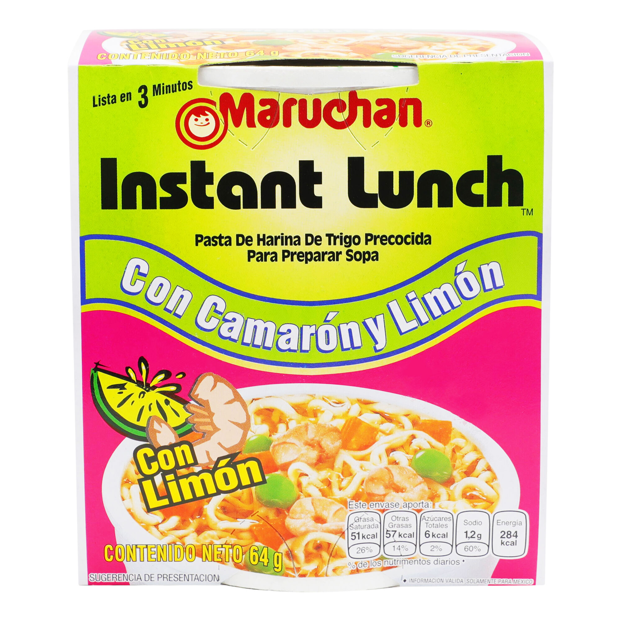 Sopa Instantanea Camaron Limon Maruchan 64.0 Gr