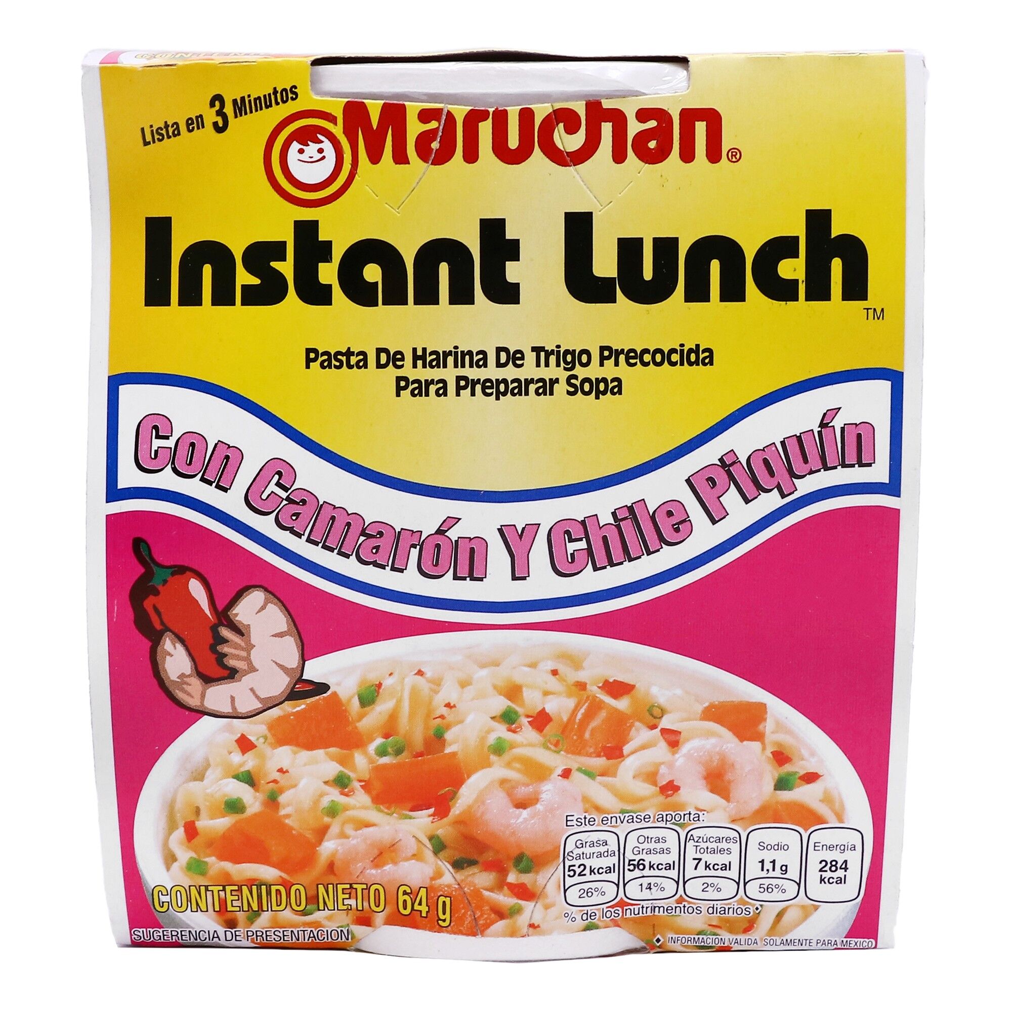 Sopa Instantanea Camaron Con Chile Maruchan 64.0 Gr