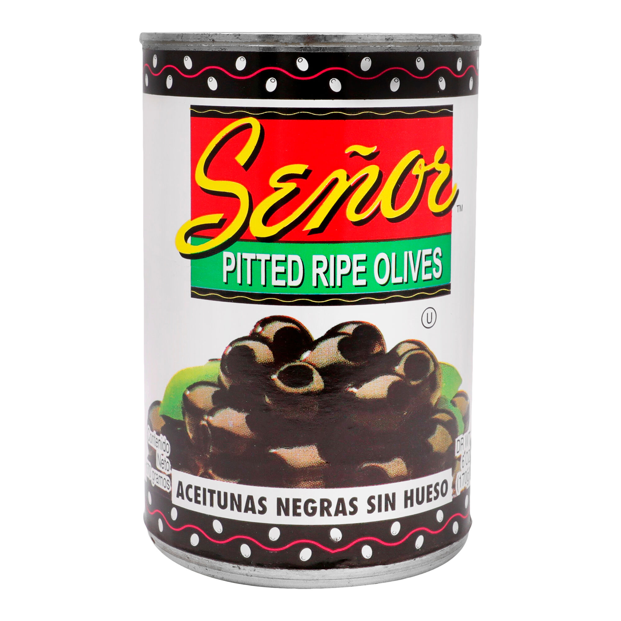 Aceituna Negra Sin Hueso Senor 6 Oz