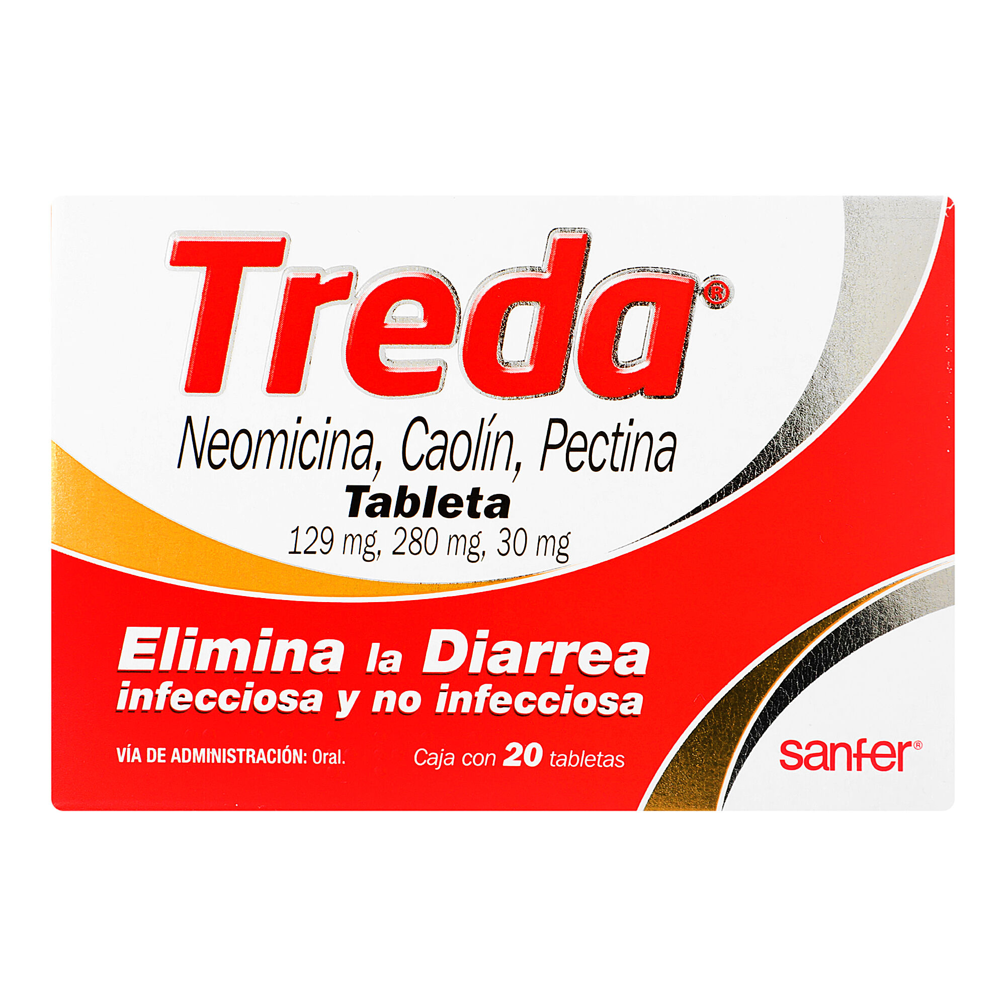 Caolin Pectina Treda 20 Tab