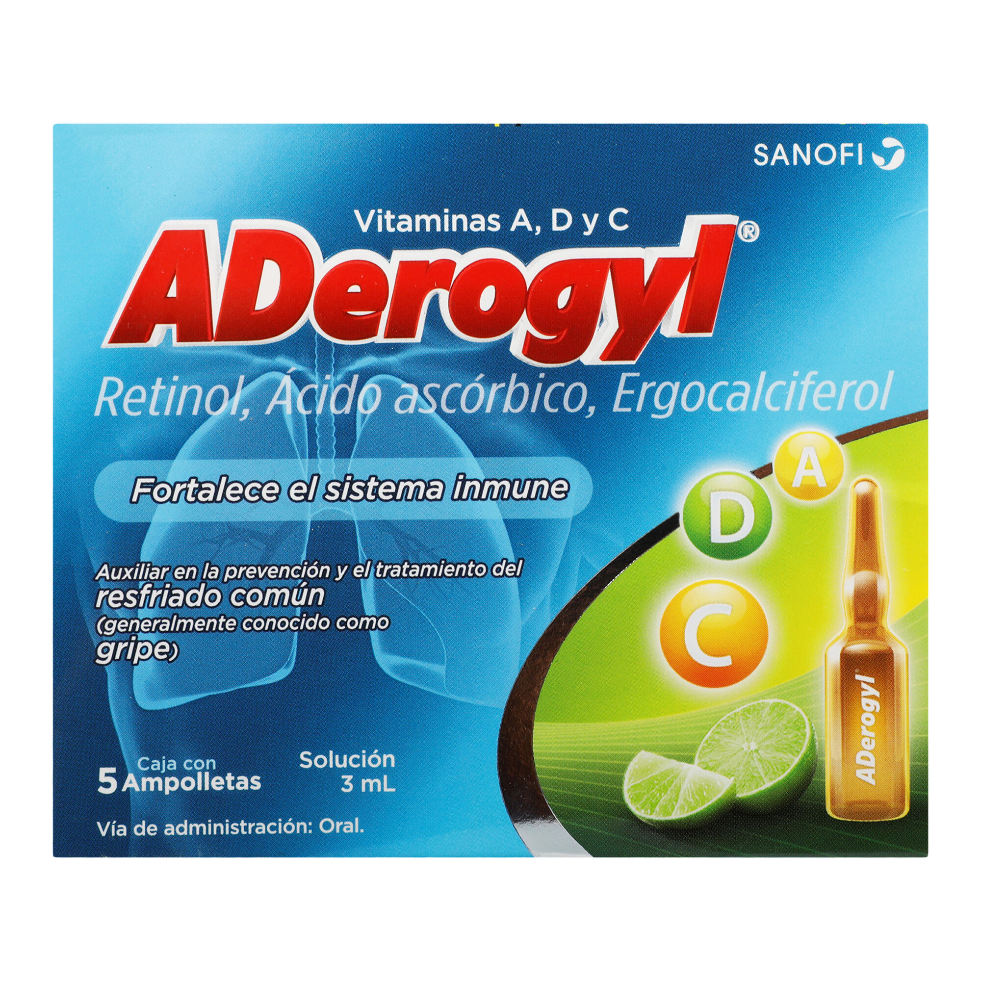 Vitamina A D Ingerible Aderogyl 5 0 Ampoll