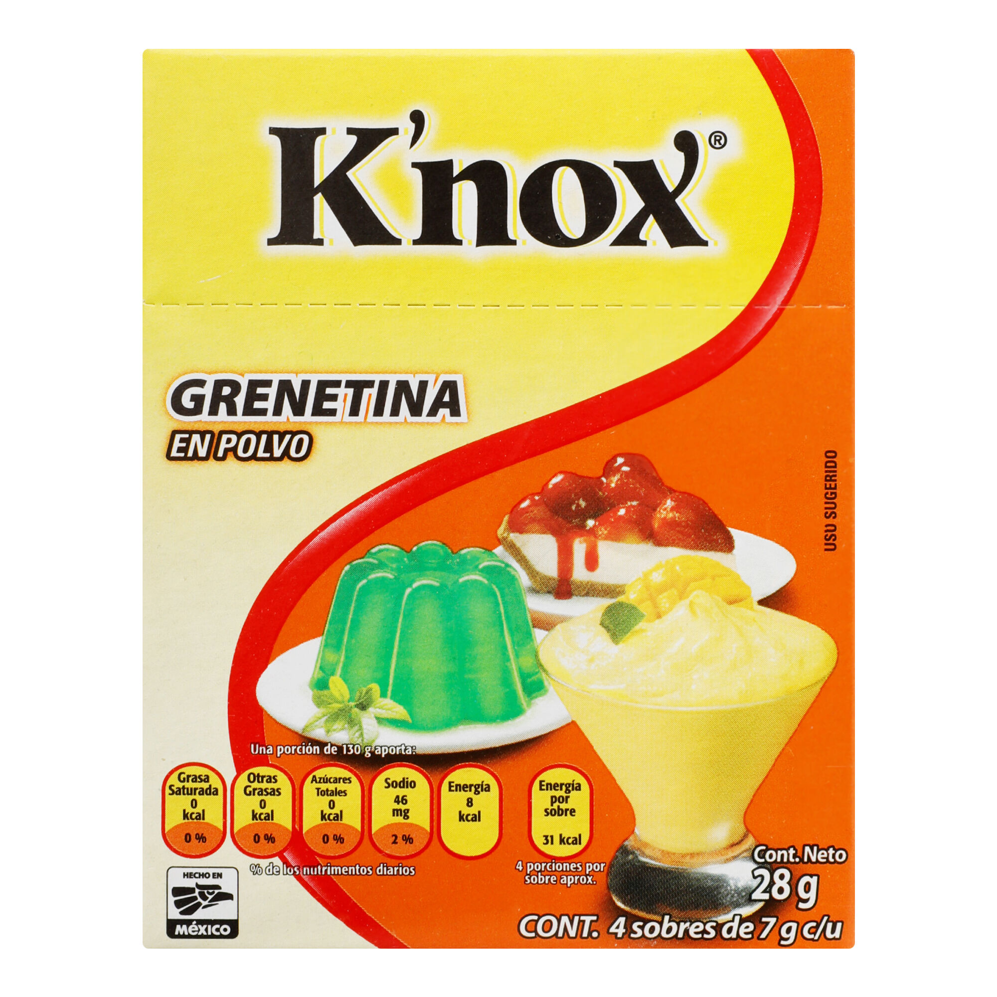 Grenetina Sin Sabor Knox 28.0 Gr