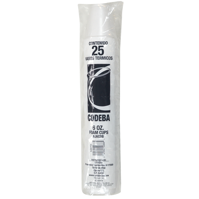 Vaso Termico 6 Oz Codeba 25.0 Pza