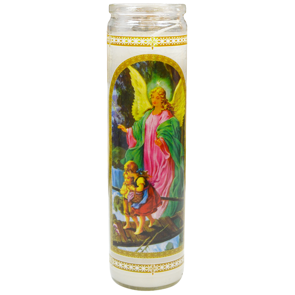 Veladora Angel De La Guarda Rosita Luz Eterna 1.0 Pza