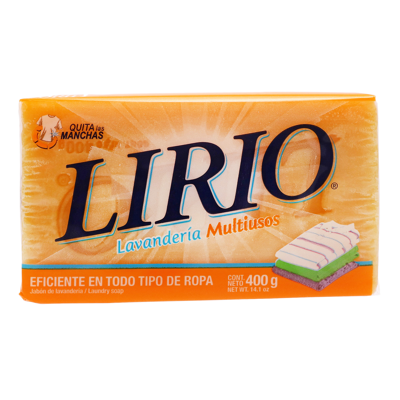 Jabon En Barra Lavanderia Lirio 400.0 Gr