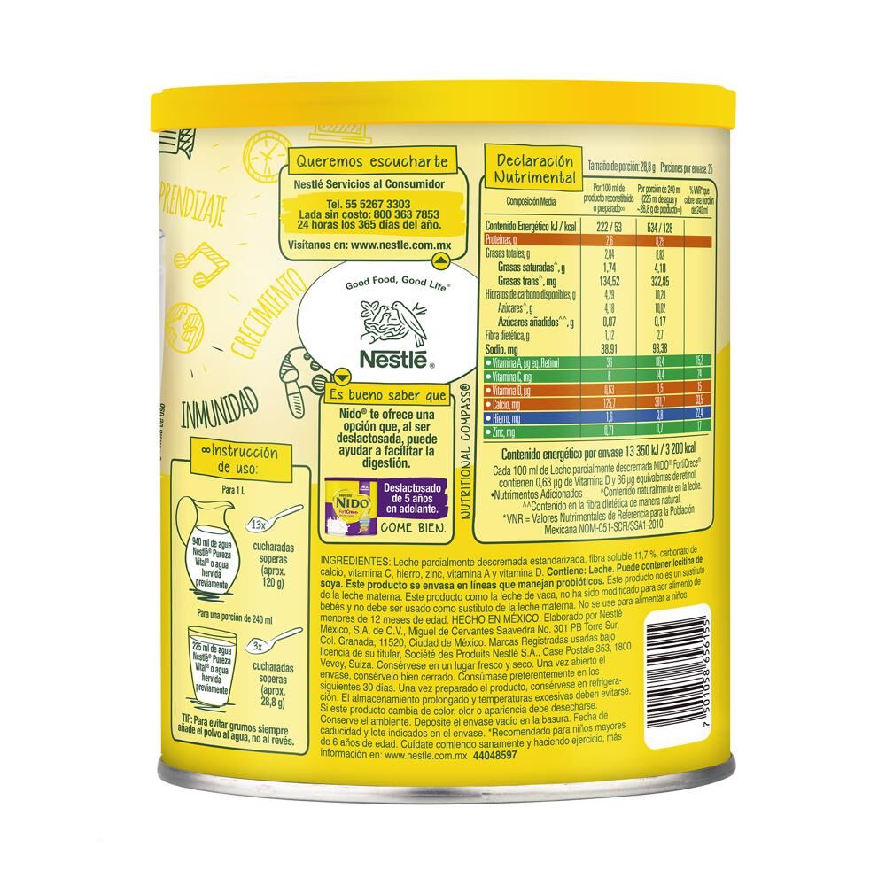 Alimento Lacteo Forticrece Nido 720.0 Gr