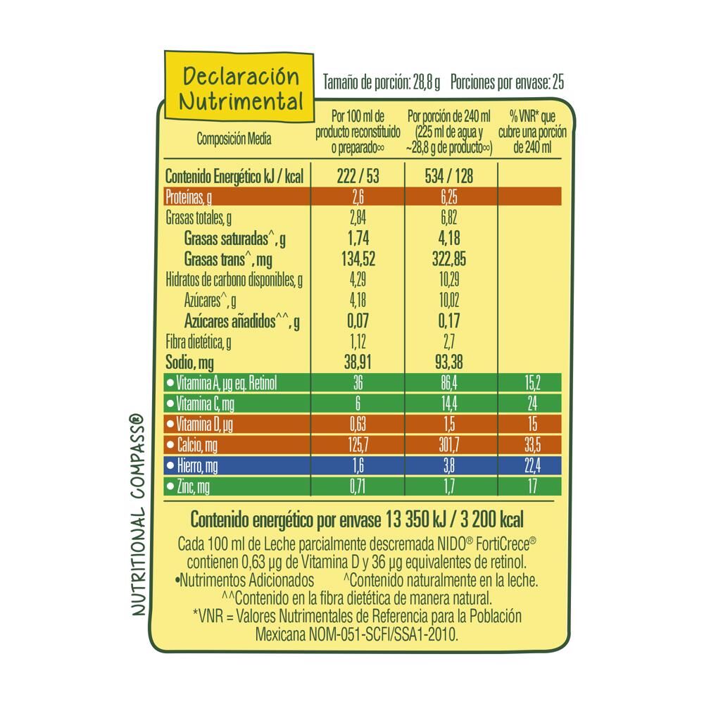 Alimento Lacteo Forticrece Nido 720.0 Gr