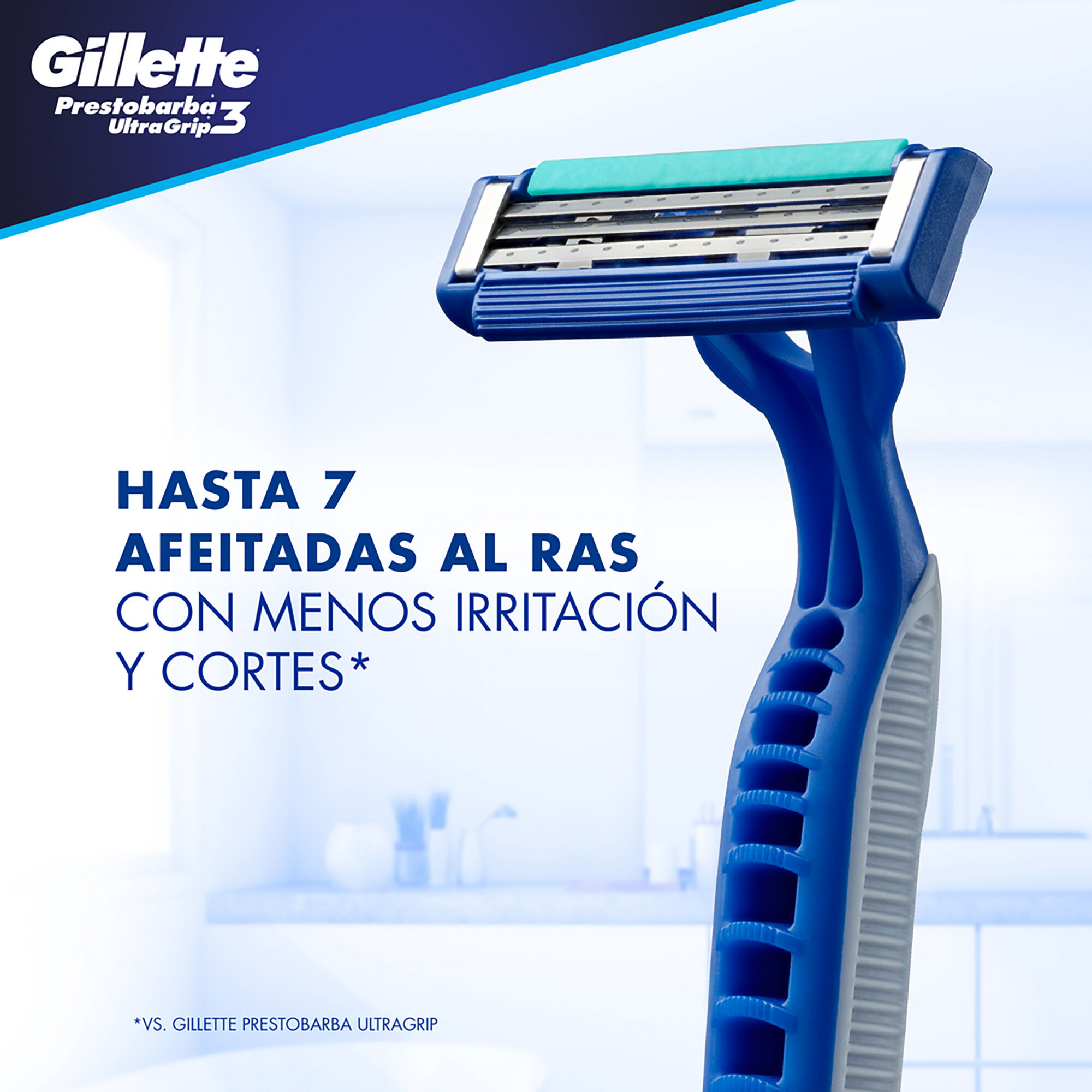 Rastrillo Desech Presto Ultragrip 3 Gillette 2.0 Pza