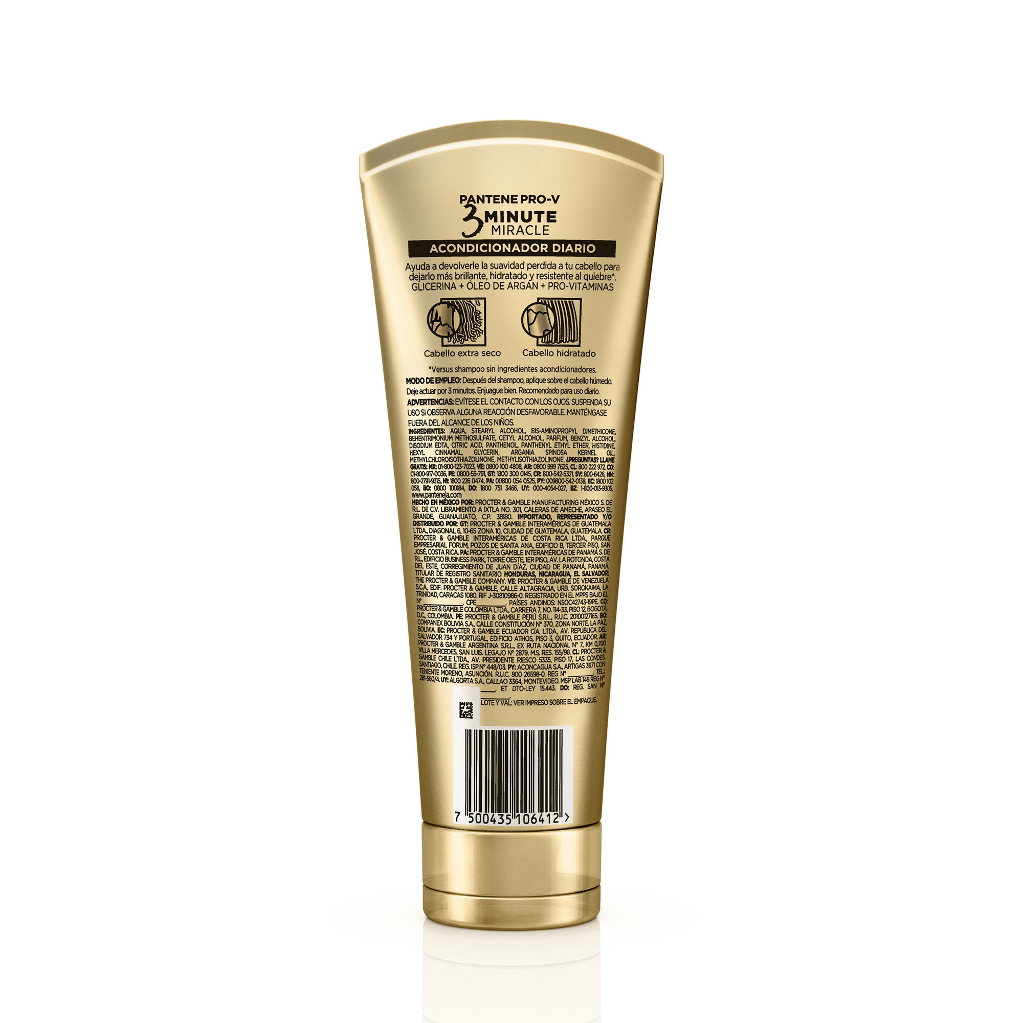 Acondicionador 3 Minut Miracl Hidrat Extr Pantene 170.0