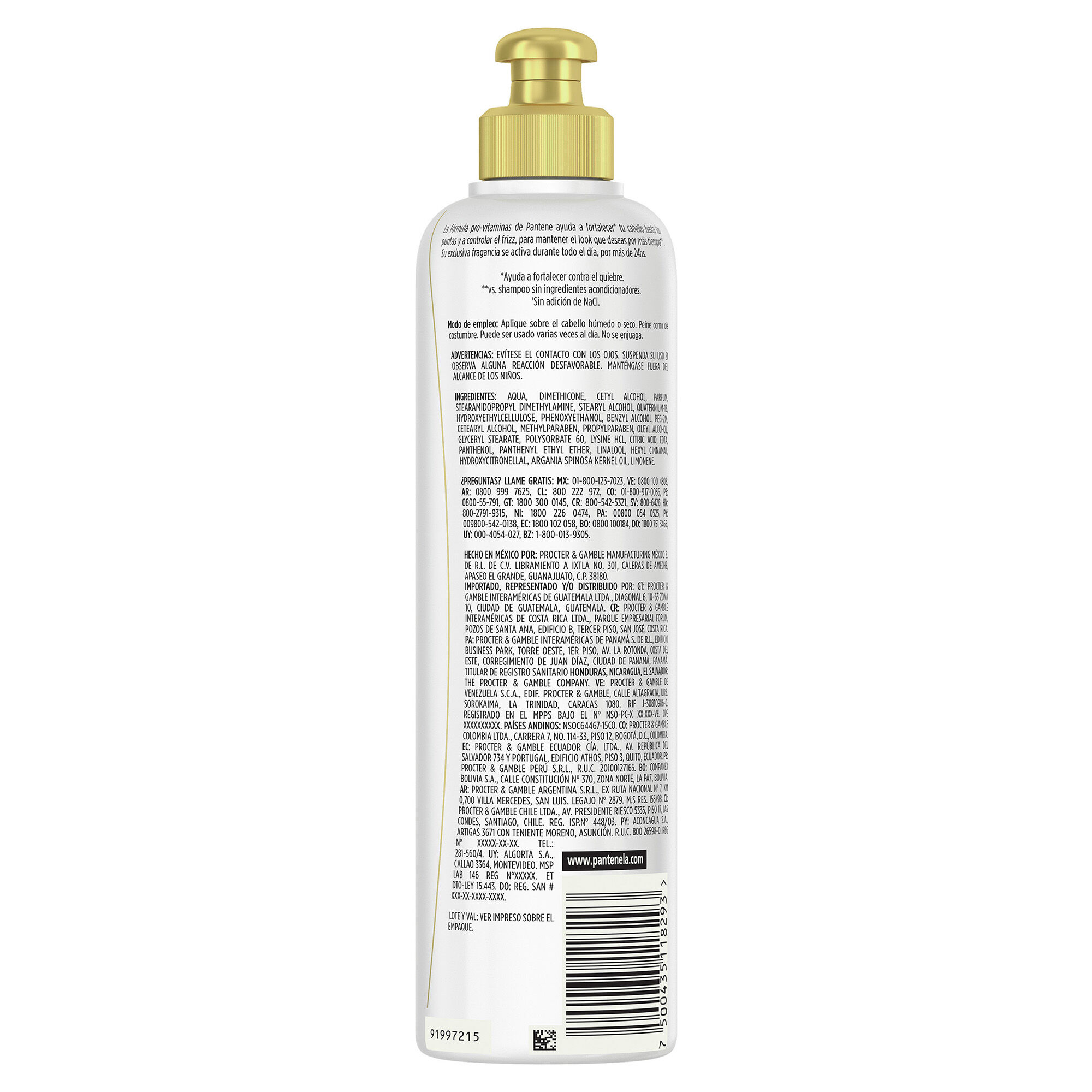 Crema Peinar Fuerza Pantene 300.0 Ml