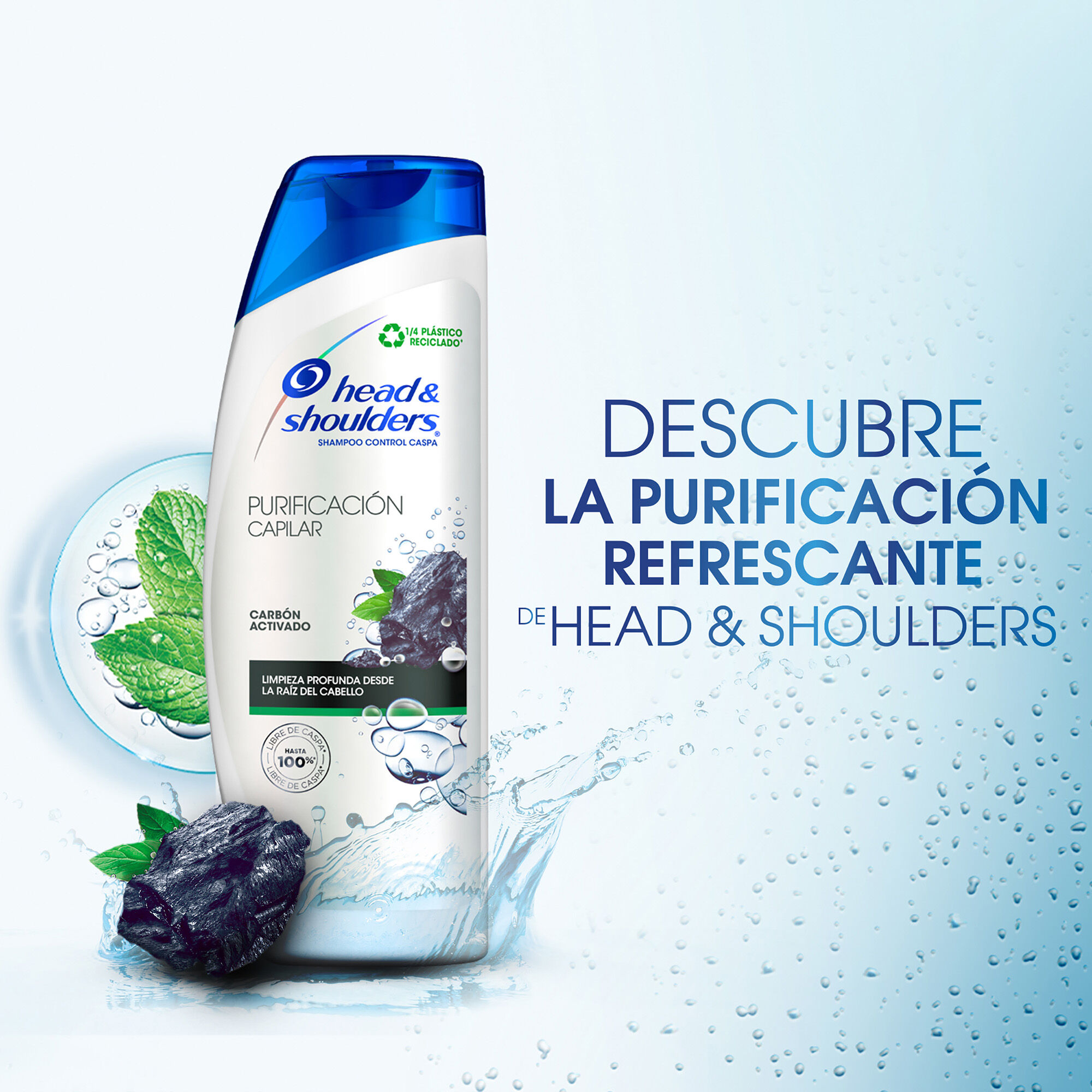 Shampoo Carbon Activado Head&shoul 180.0 Ml