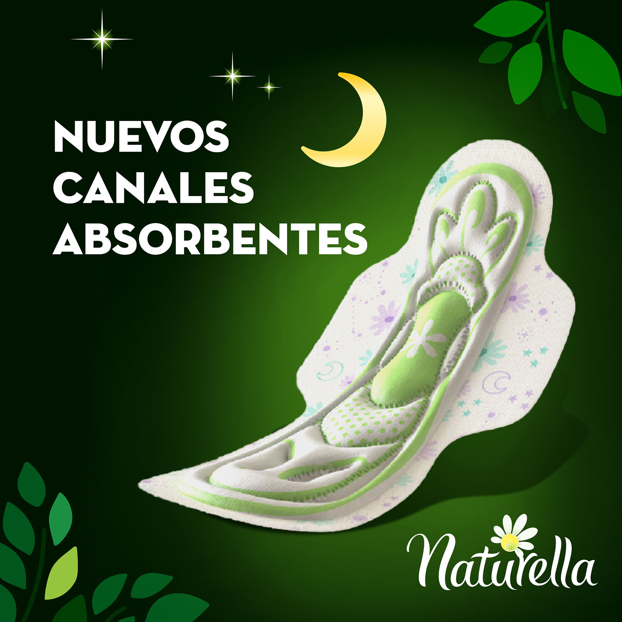 Toalla Femenina Con Alas Nocturna Extralarga Naturella 14