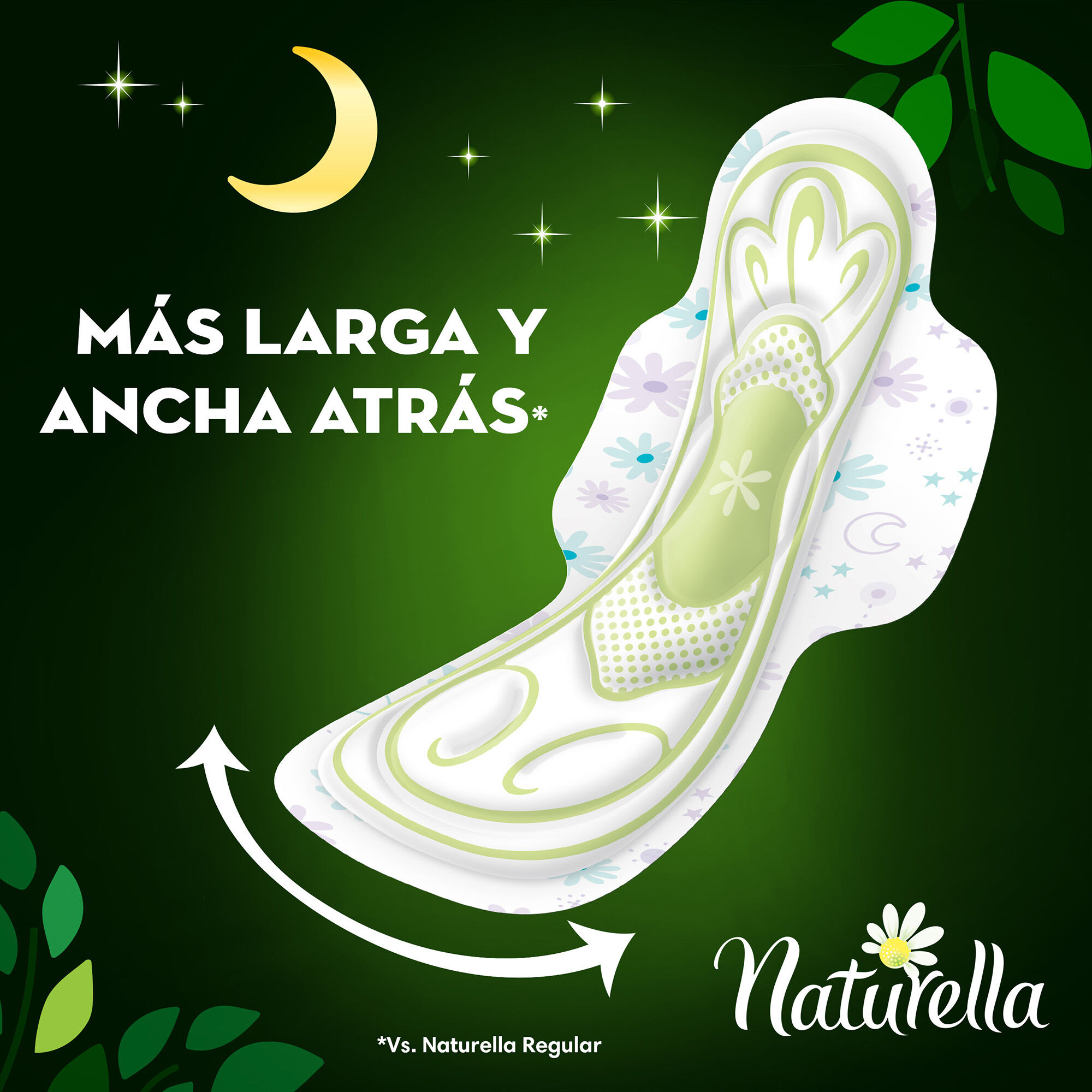 Toallas Femeninas Con Alas Nocturna Extralarga Naturella