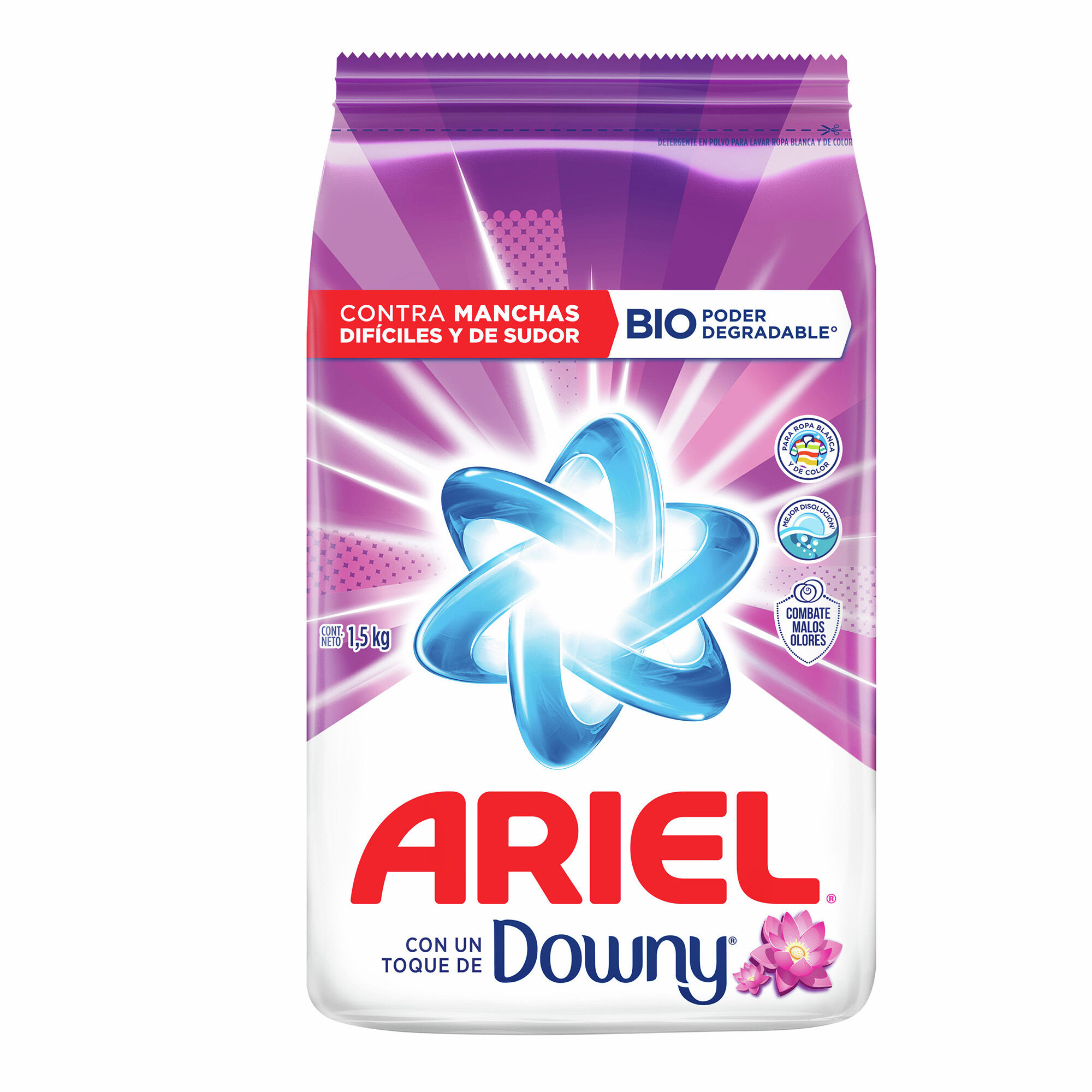Detergente Polvo Toque De Downy Ariel 1.5 Kg