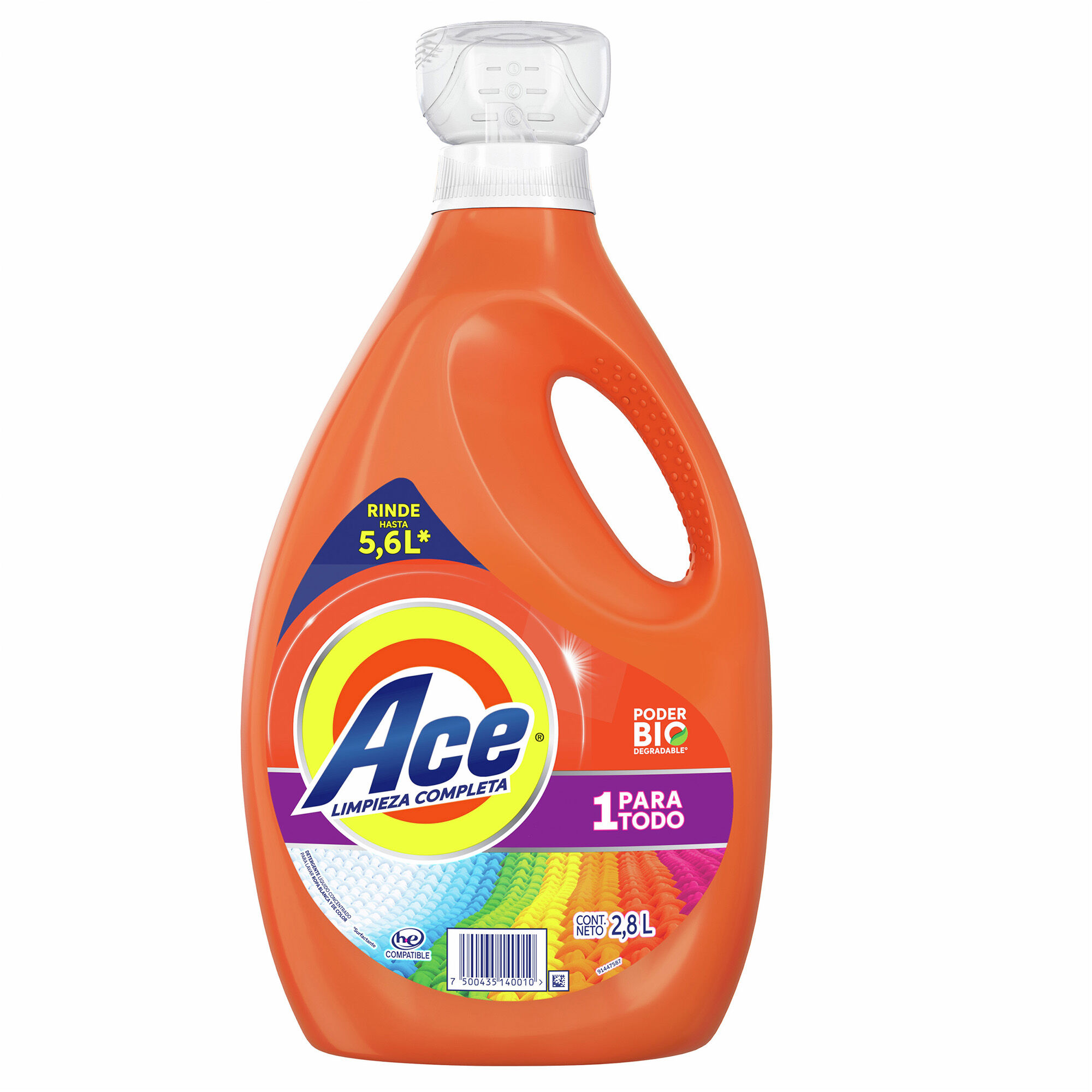 Detergente Liquido Uno Para Todo Ace 2.8 Lt