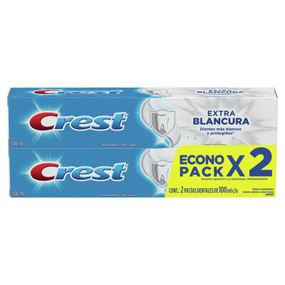 Crema Dental Extra Blancura 100ml Crest 2.0 Pza