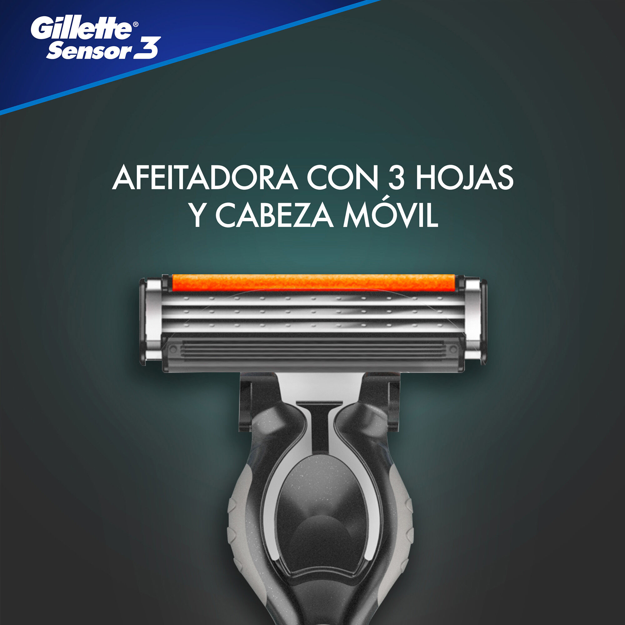 Maquina Sensor 3 + 3 Cartuchos Gillette 2.0 Pza