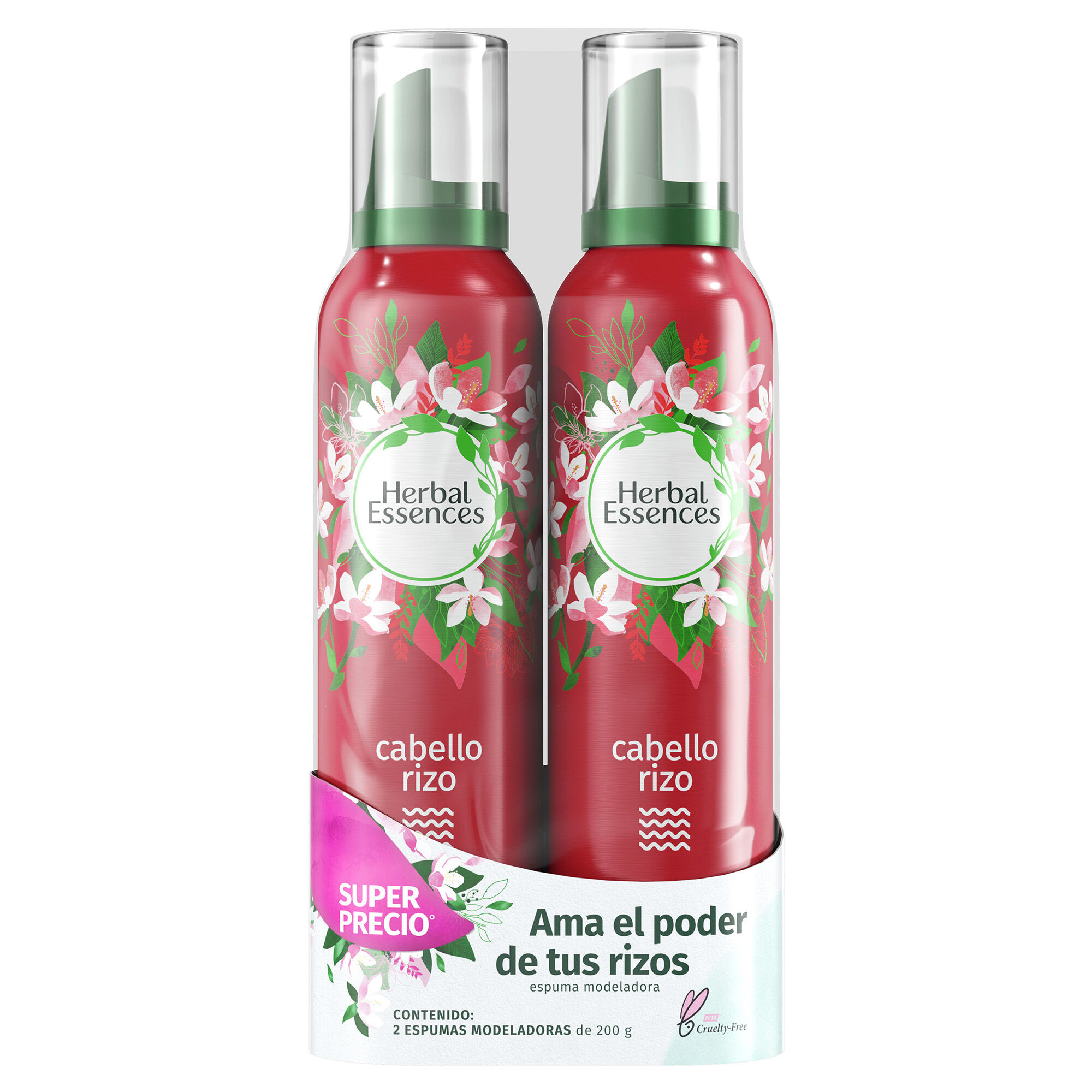 Mousse Cabello Rizo Herbal 2paq