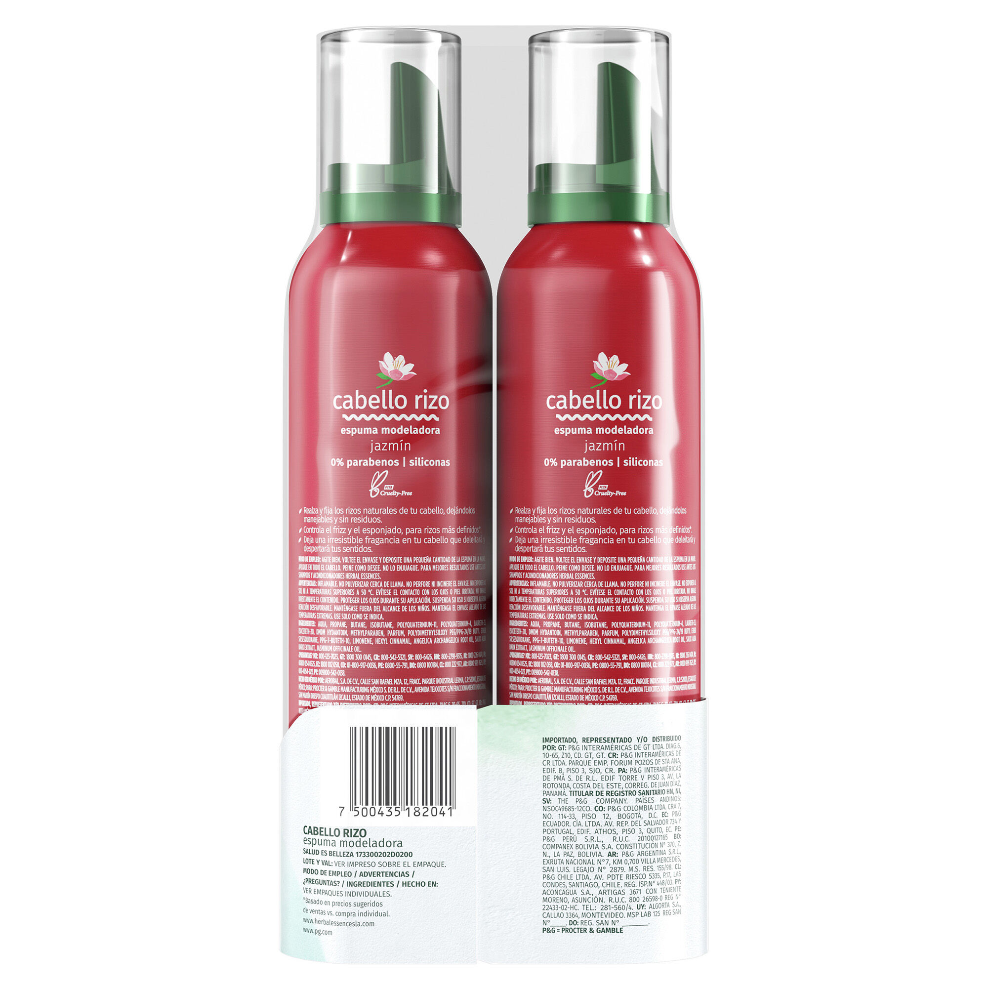 Mousse Cabello Rizo Herbal 2paq