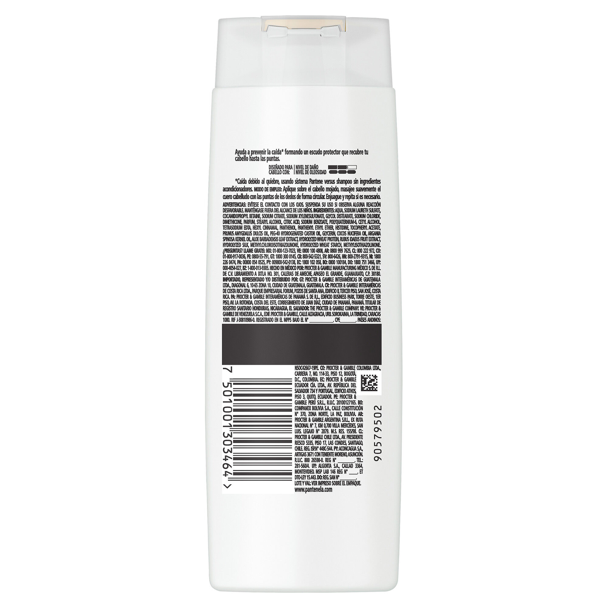 Shampoo Control Caida Pantene 400.0 Ml