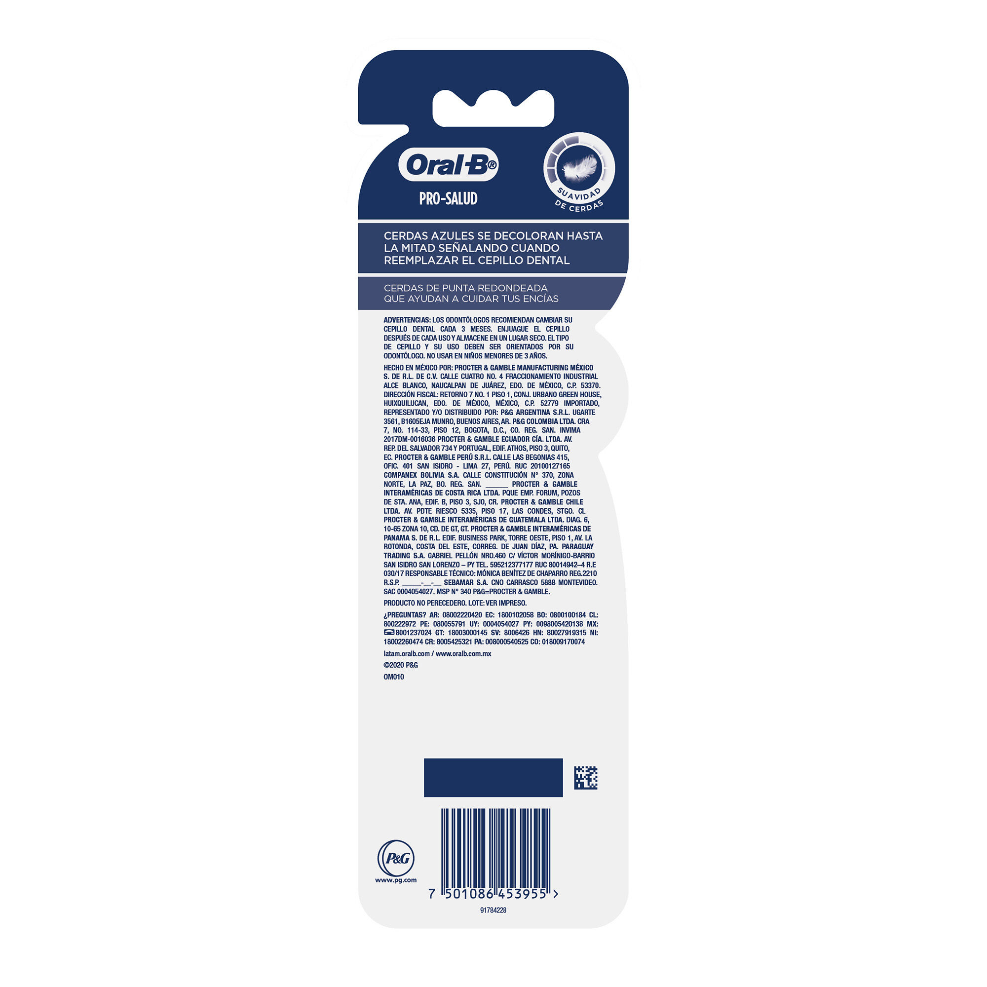 Cepillos 2x1 Pro Salud Indic 40m Oral B 2.0 Pza