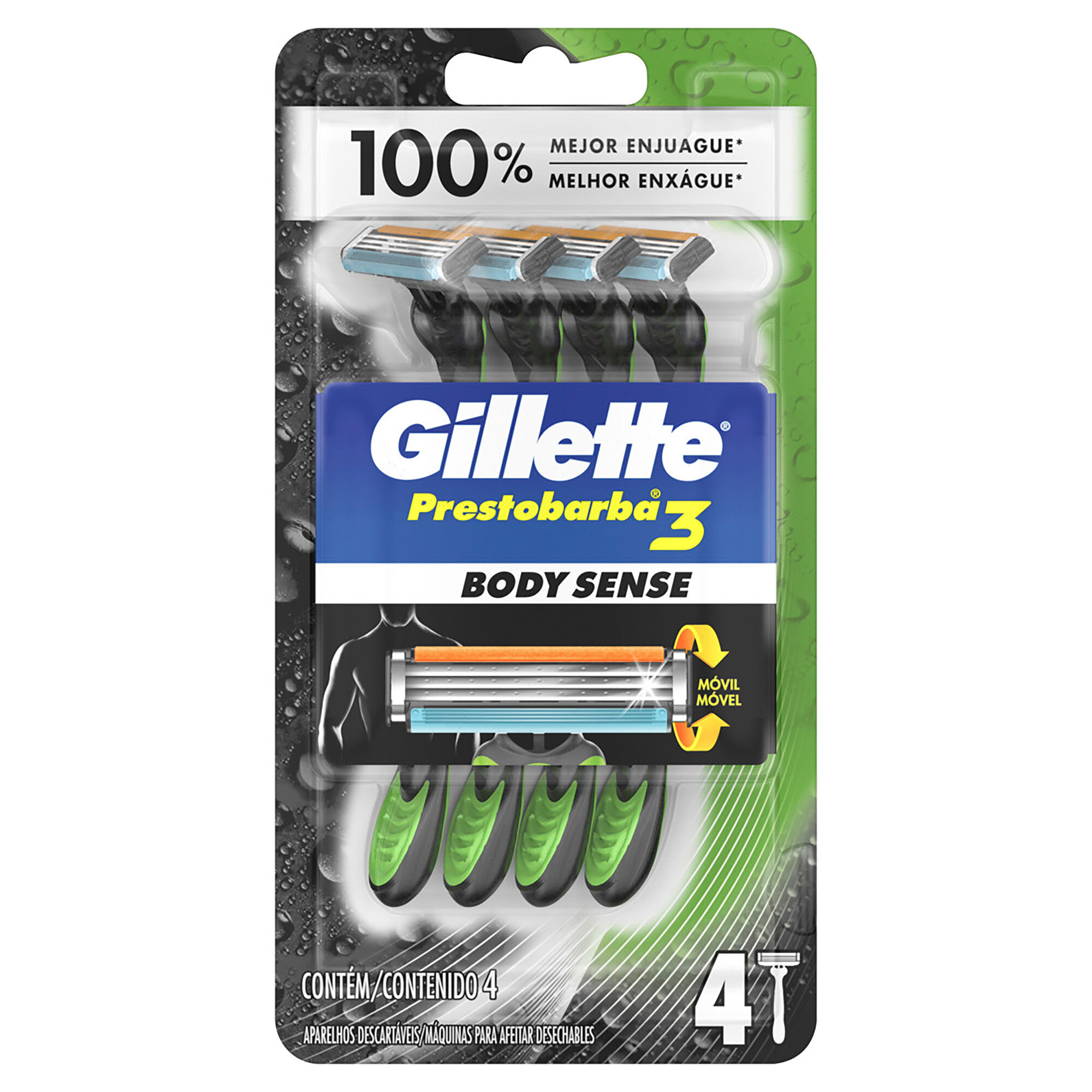 Rastrillo Desech Prestobarba 3 Body Gillette 4.0 Pza