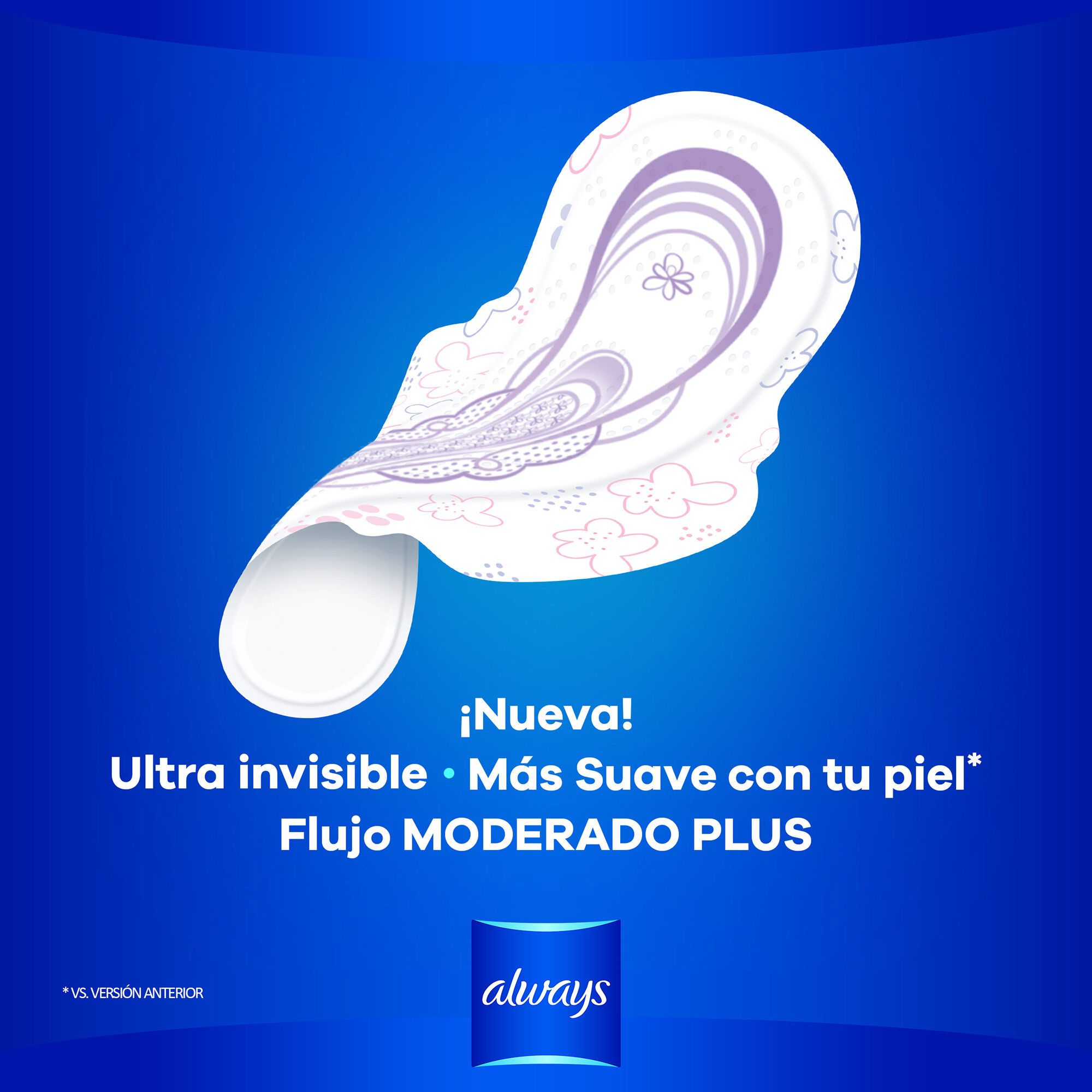 Toalla Femenina Con Alas Dia Suave Always 10.0 Pza