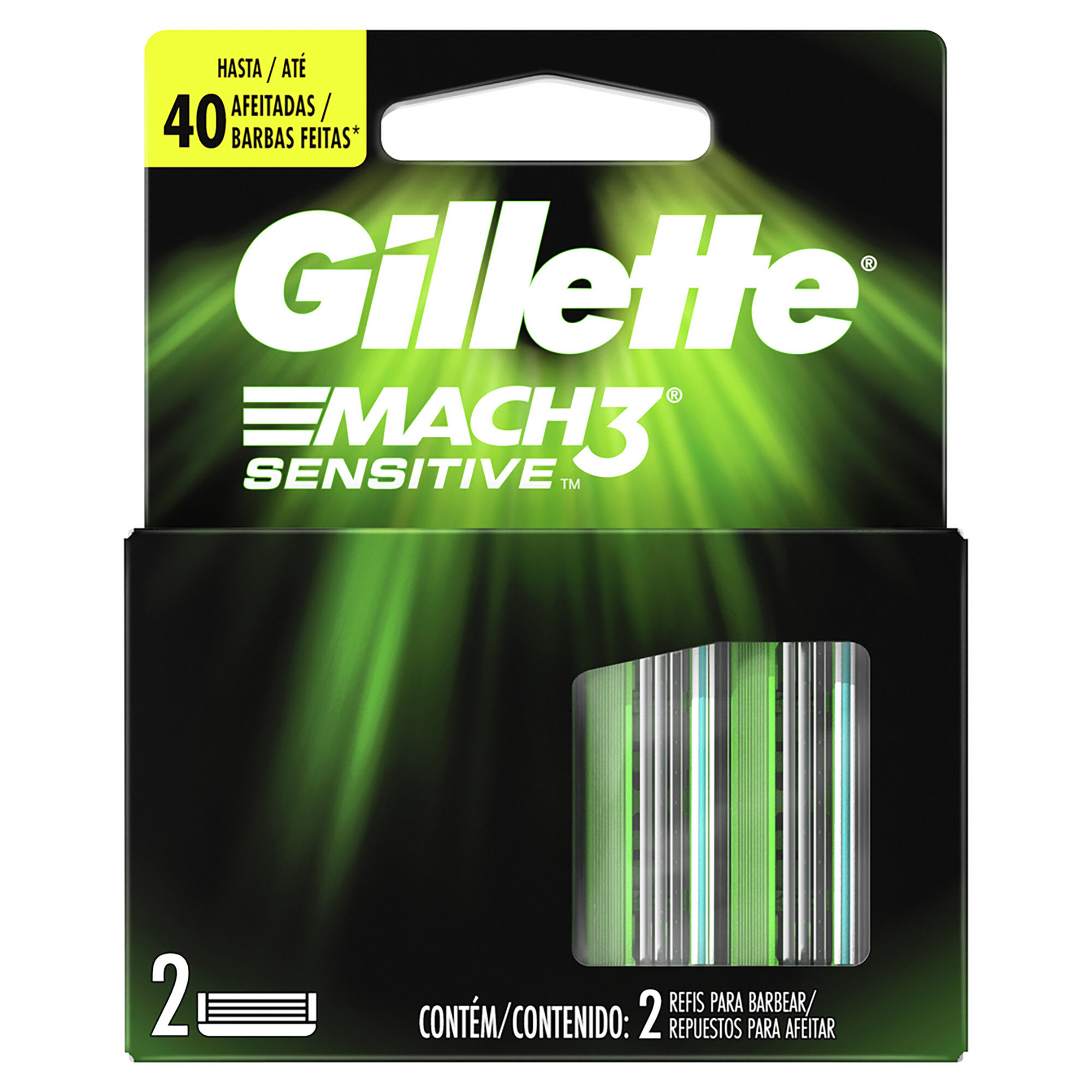 Cartuchos Mach3 Sensitive Gillette 2.0 Pza