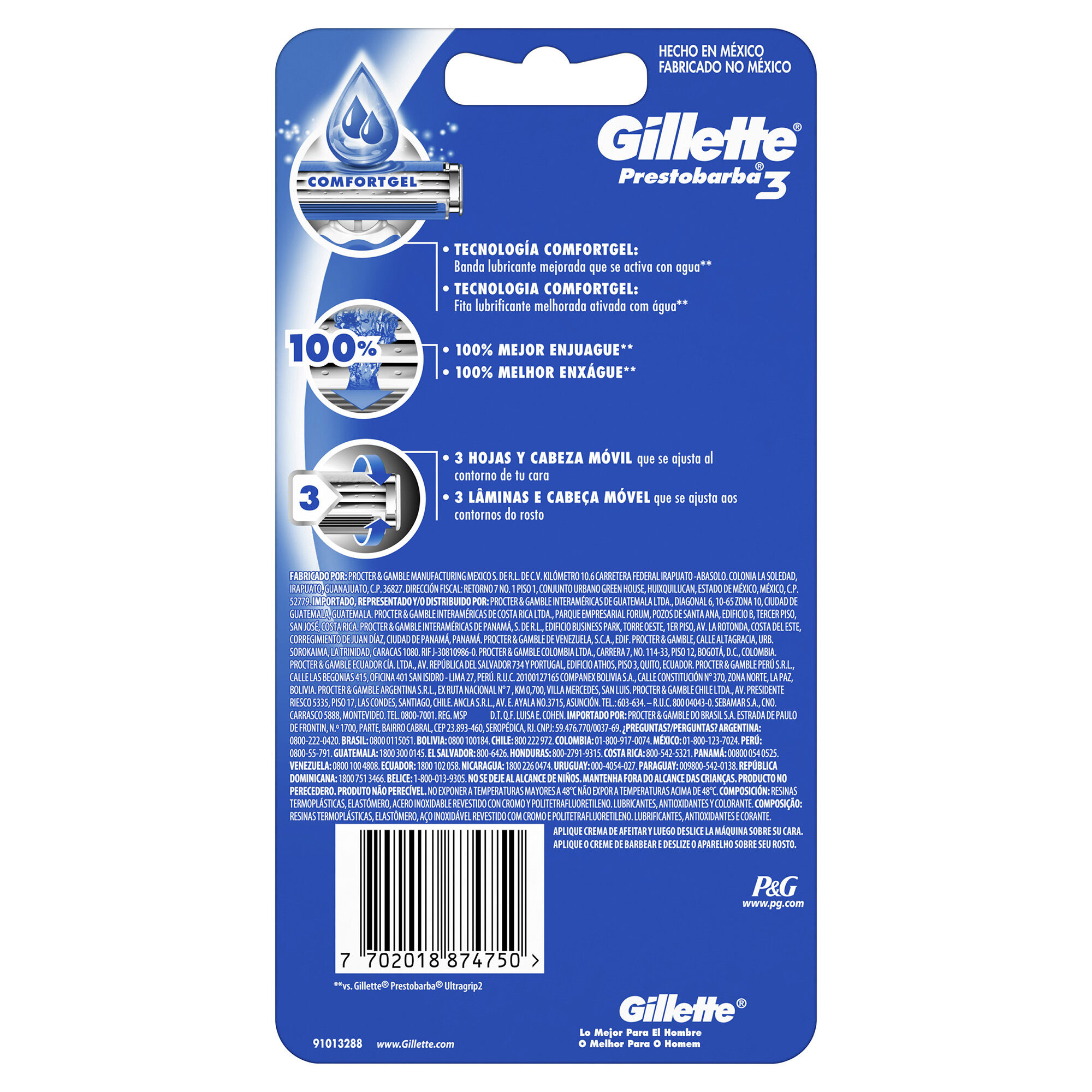 Rastrillo Desech Prestobarba 3 Gillette 4.0 Pza